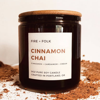 Cinnamon Chai | 9oz Wood Wick Soy Candle