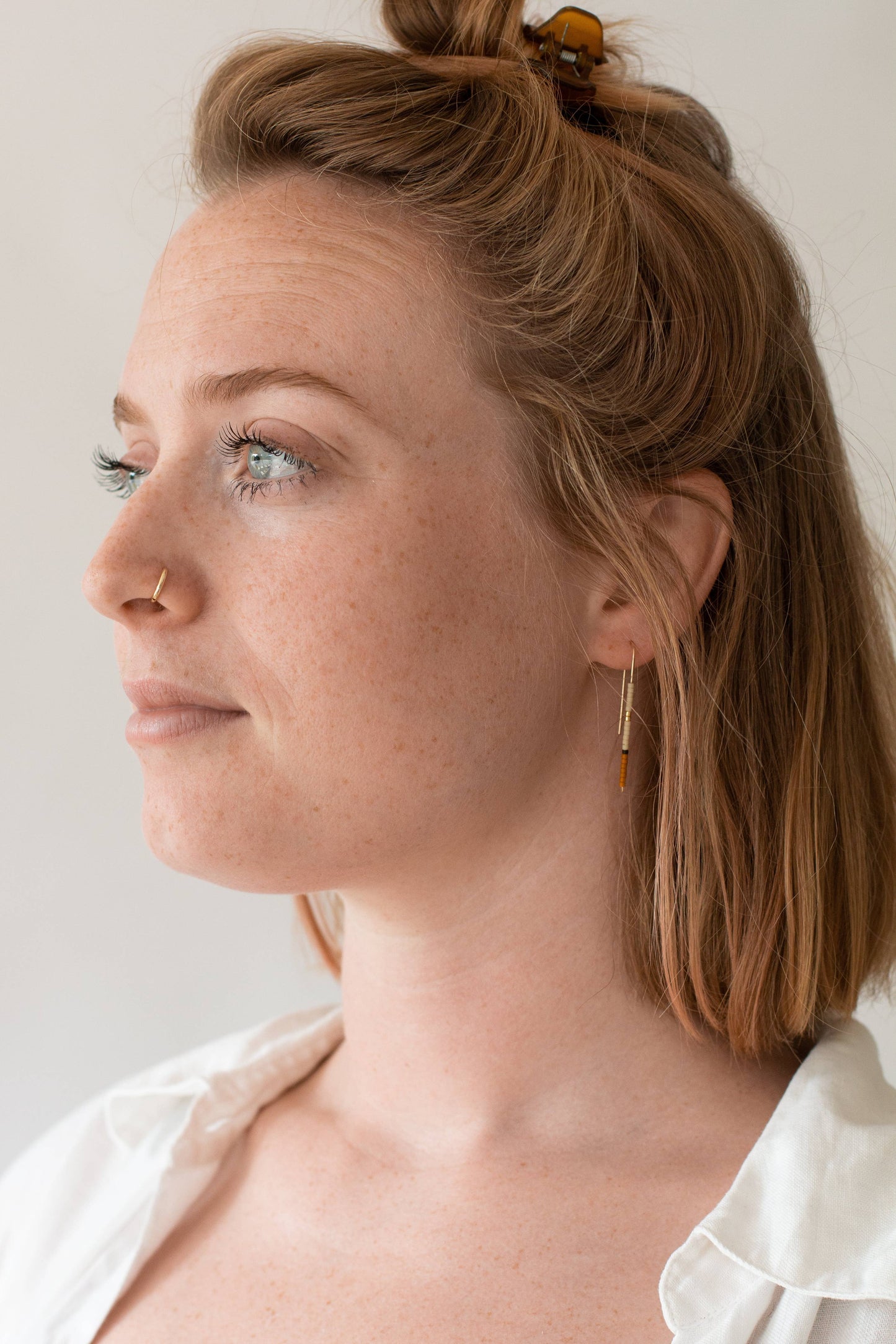 Mala Ear Pins: Rust / Large