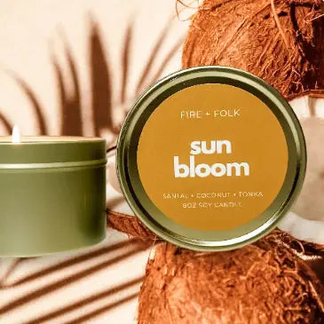 Sunbloom | 8oz Wood Wick Candle Tin