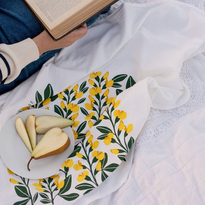 Yellow Flowers Tea Towel