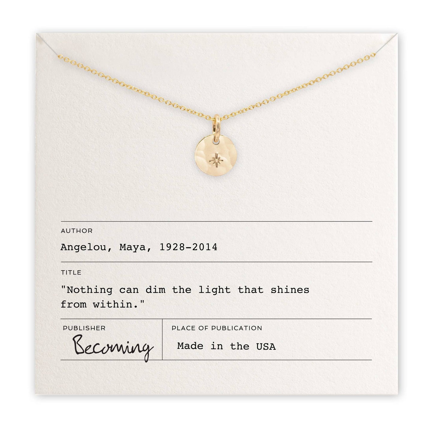 Becoming Jewelry Gold Starlight charm necklace with star pendant 