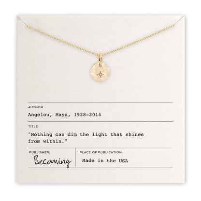 Becoming Jewelry Gold Starlight charm necklace with star pendant 