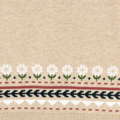 Fair Isle Sweater Knit Dress (Organic Cotton) : Oatmeal Heather