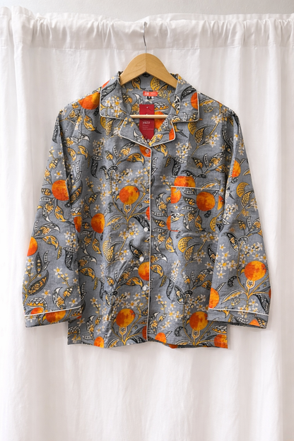 Peaches Cotton Pajama Set