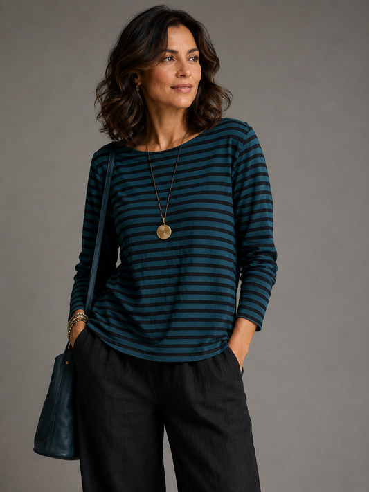 Boatneck Top Peacock