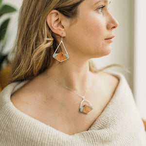 Vertex Maple Dimond Earrings