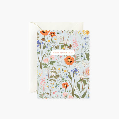 WILD FLOWERS THANK YOU Greeting Card