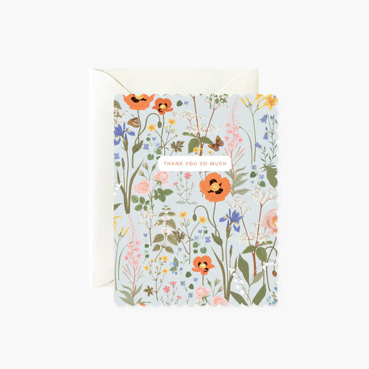 WILD FLOWERS THANK YOU Greeting Card