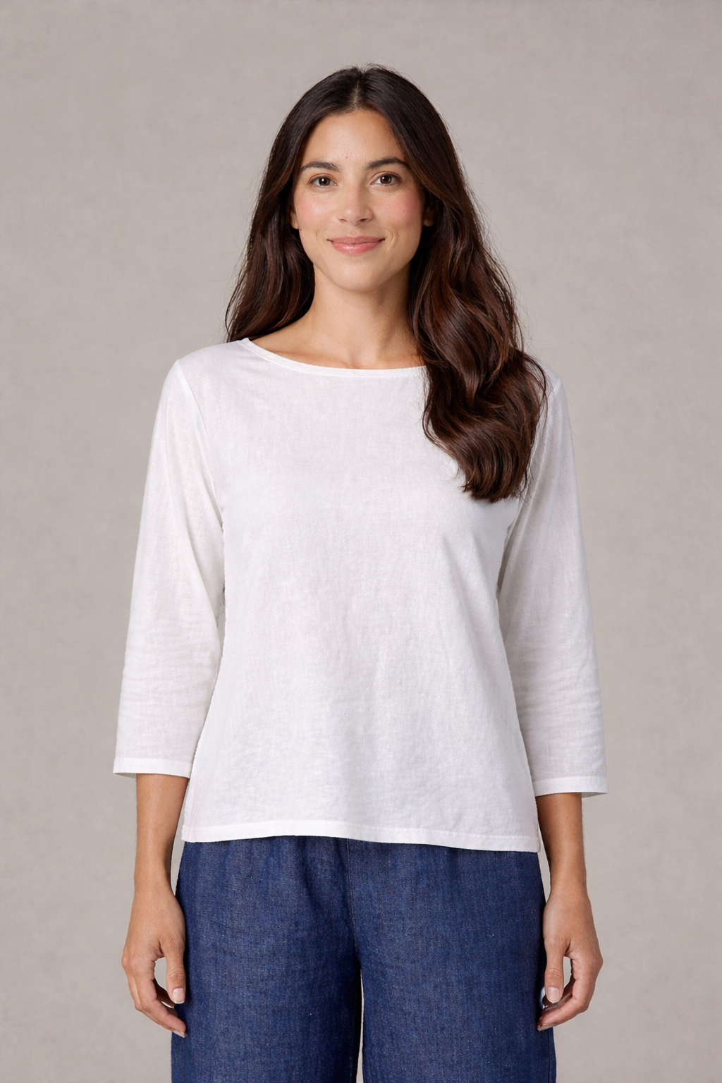 Cut Loose Clothing white 3/4 sleeve t shirt at Poppy & Hawk