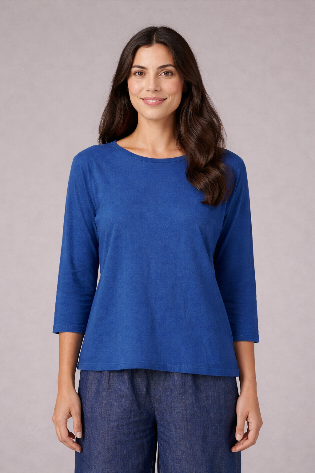 Cut Loose Clothing blue 3/4 sleeve t shirt at Poppy & Hawk