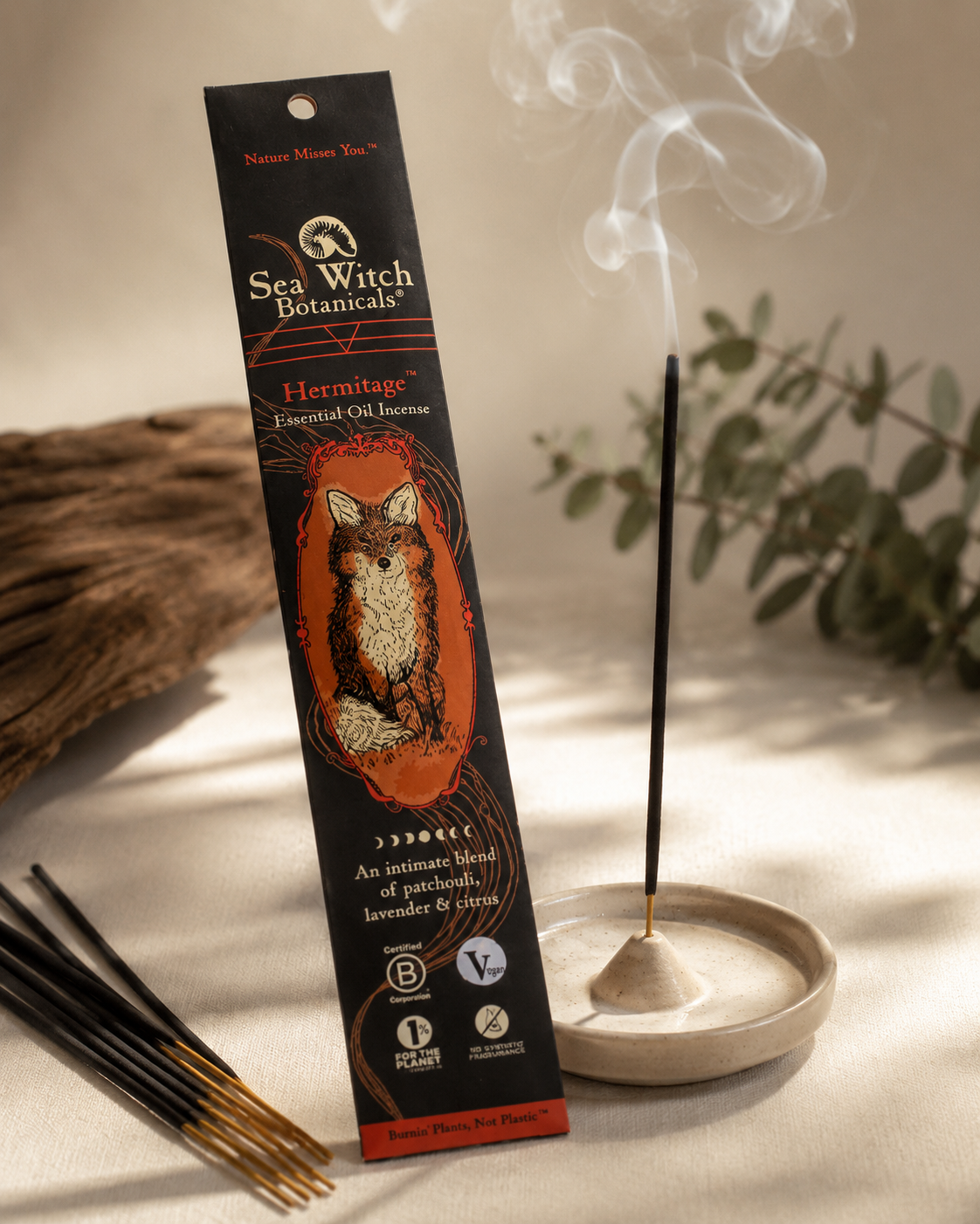 Hermitage Natural Incense | Patchouli, Citrus & Lavender