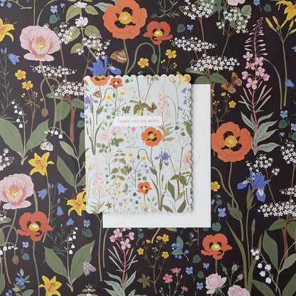 WILD FLOWERS THANK YOU Greeting Card