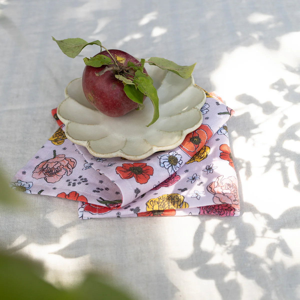 GARDEN FLORA | LINEN TABLE NAPKINS, SET OF 2