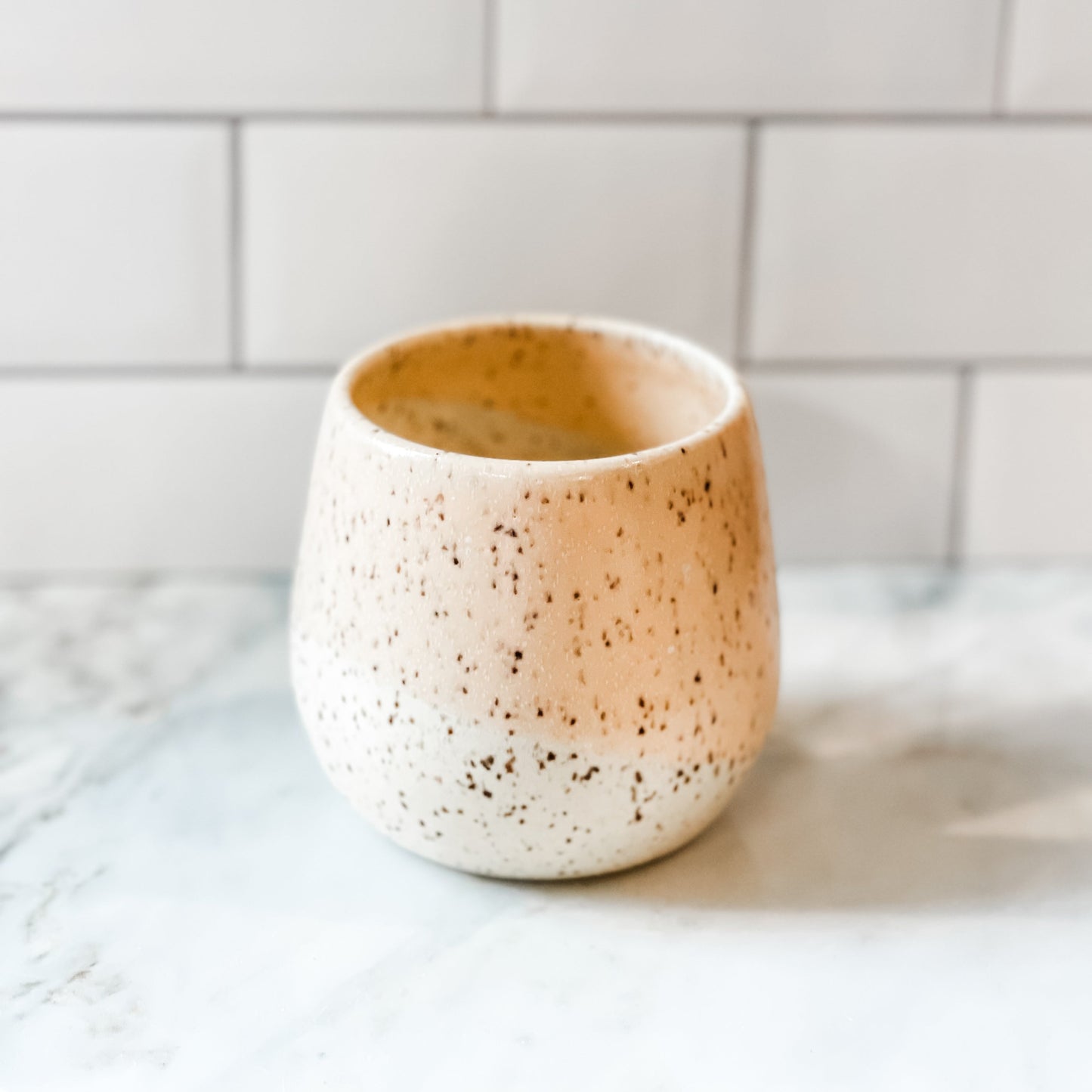 Speckled Peach Tumbler