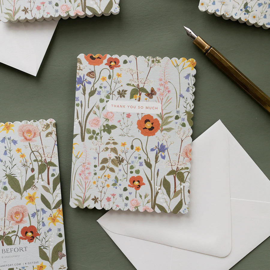 WILD FLOWERS THANK YOU Greeting Card