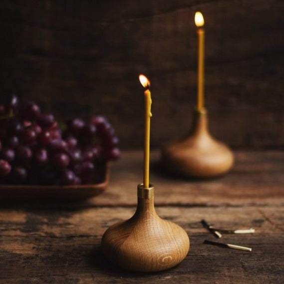 Oak Candle Holder