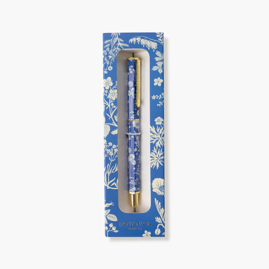 floral azure meadow rollerball pen by botanica