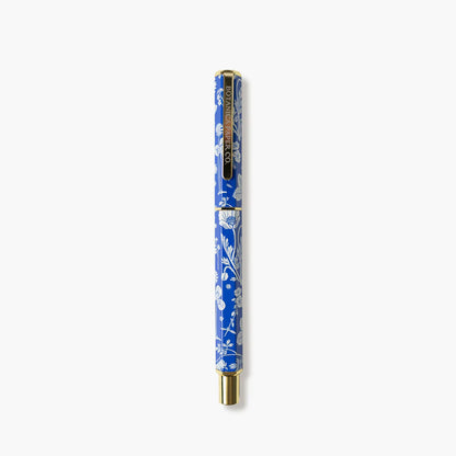 floral azure meadow rollerball pen by botanica