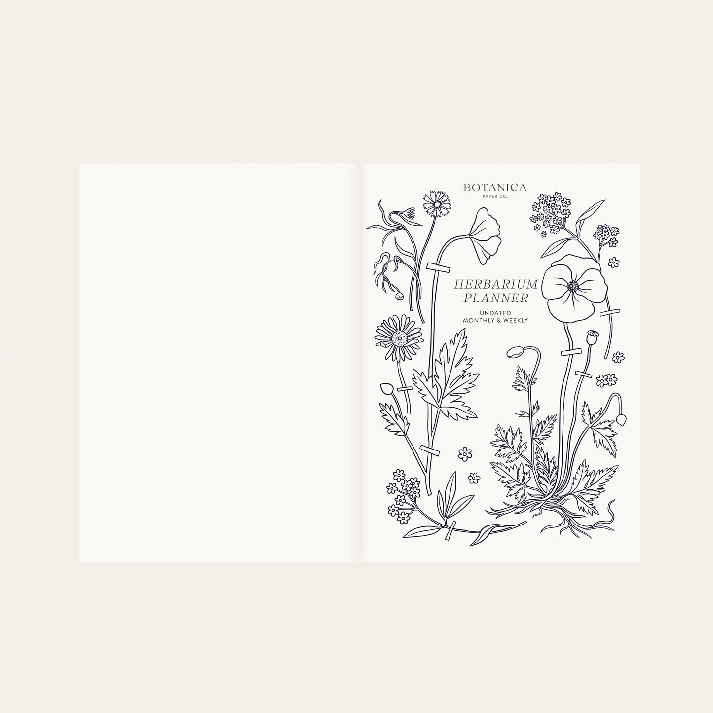 HERBARIUM | LINEN-BOUND UNDATED WEEKLY PLANNER