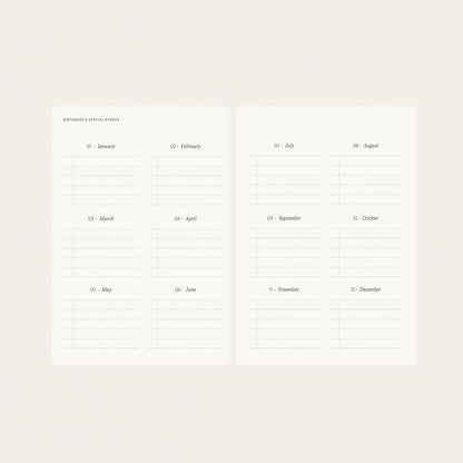 HERBARIUM | LINEN-BOUND UNDATED WEEKLY PLANNER