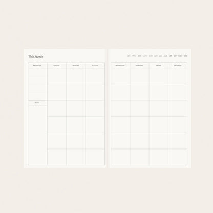 GARDEN FLORA | LINEN-BOUND UNDATED WEEKLY PLANNER