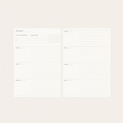 REVERIE | LINEN-BOUND UNDATED WEEKLY PLANNER