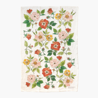 WILD ROSES| 100% LINEN TEA TOWEL