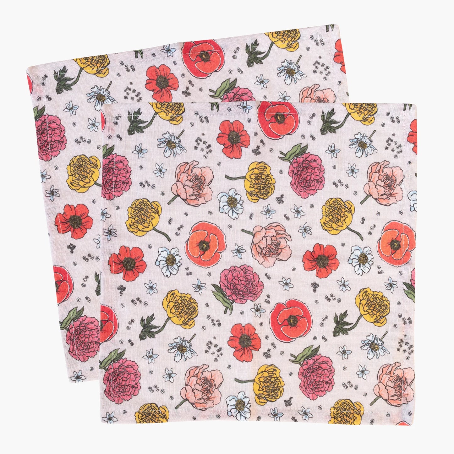 GARDEN FLORA | LINEN TABLE NAPKINS, SET OF 2
