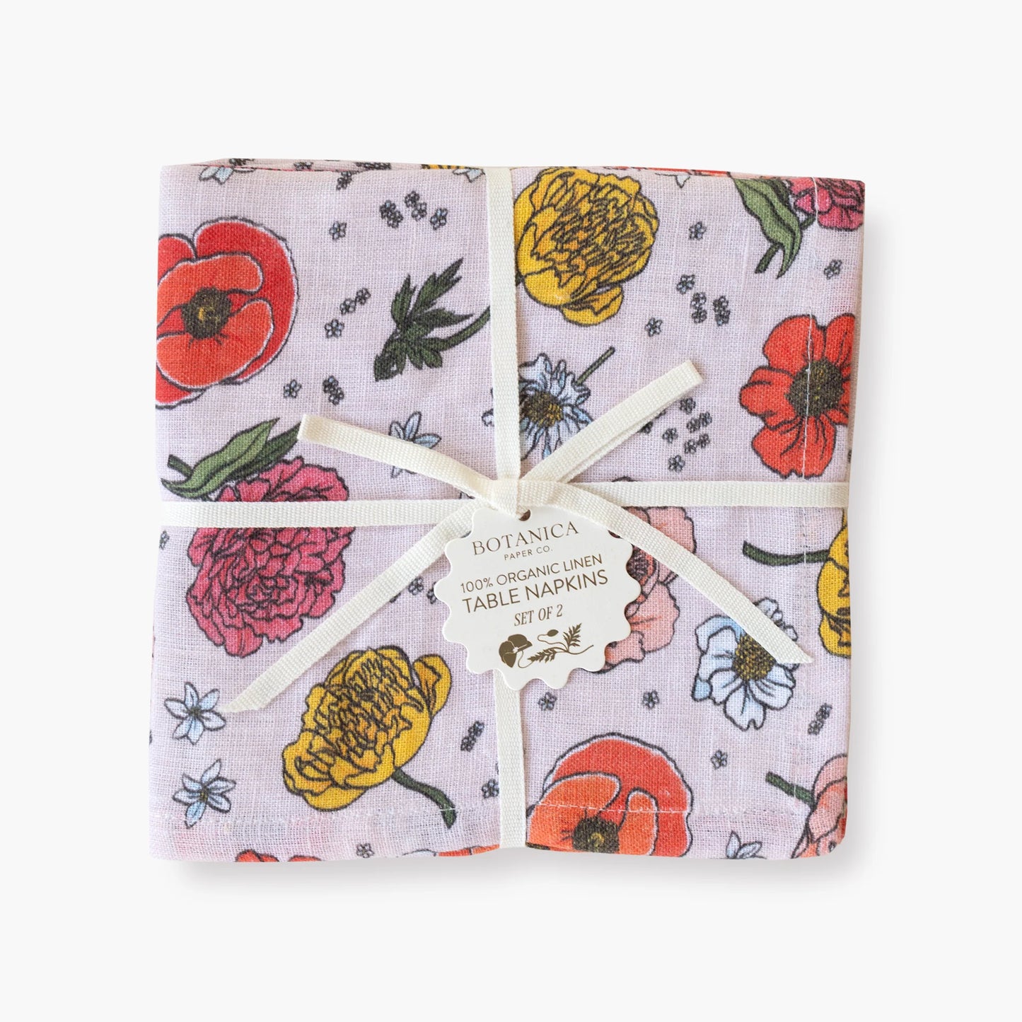 GARDEN FLORA | LINEN COASTERS, SET OF 4