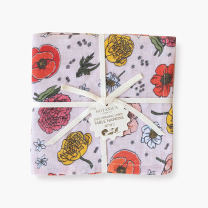 GARDEN FLORA | LINEN COASTERS, SET OF 4