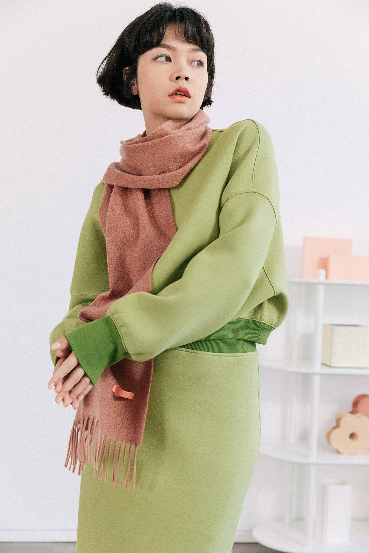 Lost Pattern NYC - Classic Cashmere Scarf - Dusty Rose: Dusty Rose