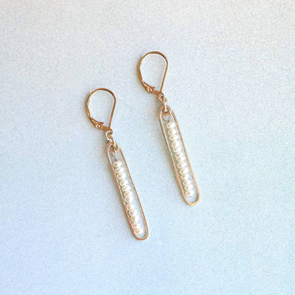 Lyric | Gold Filled Earrings | White Pearls