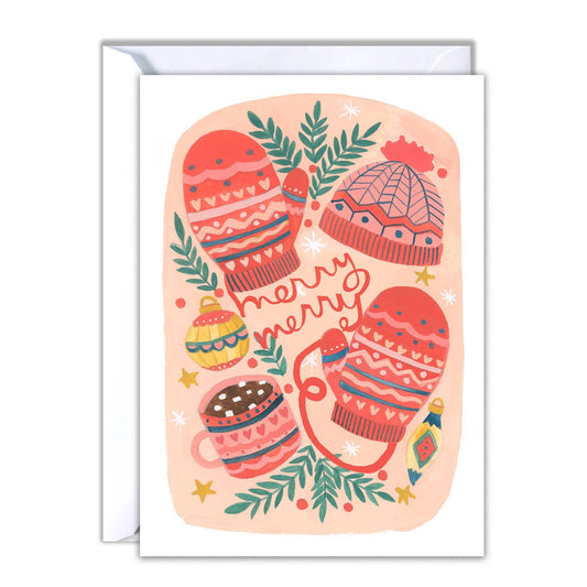 michele maule - Holiday Card - Merry Merry Mittens