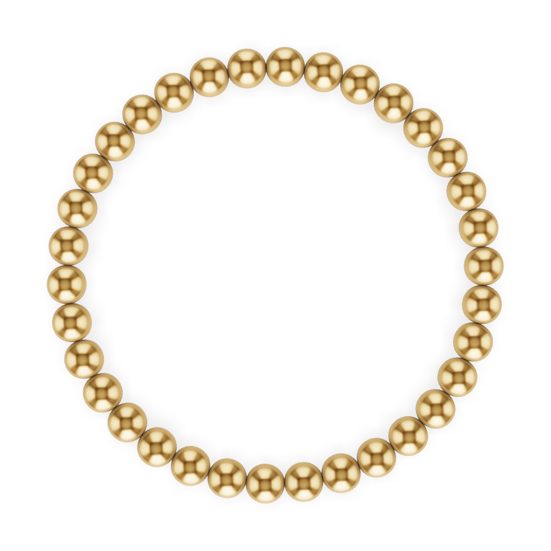 5MM Gold Ball Bracelet: Goldfill / 7.5"