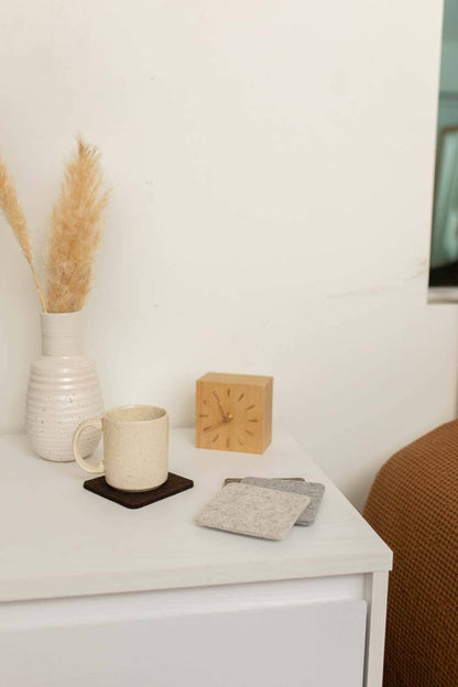 Earth: Bierfilzl Merino Wool Felt Square Coasters