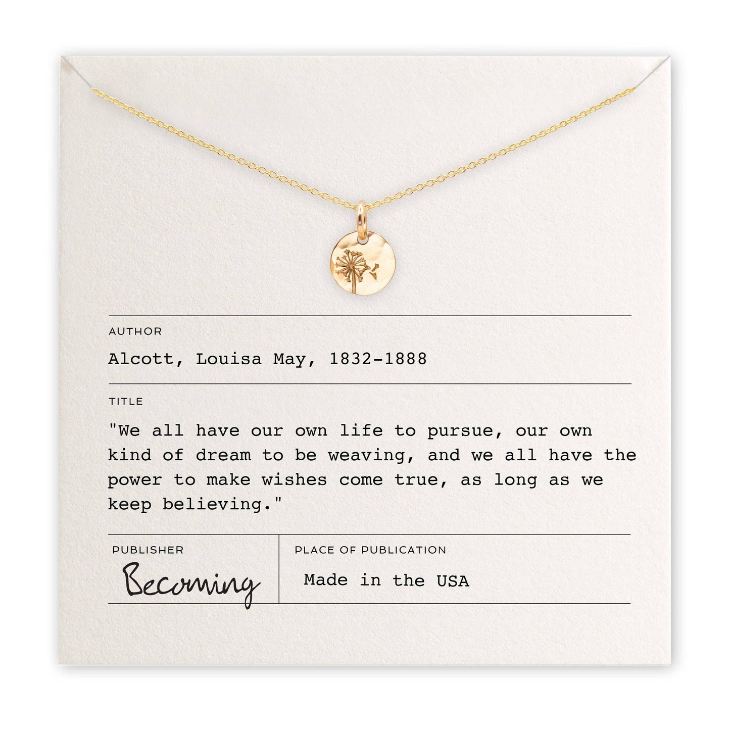 Dandelion Wishes Necklace: Sterling Silver