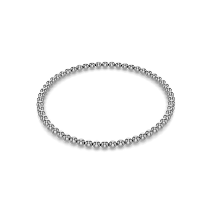 3MM Silver Ball Bracelet: Sterling / 6.5"