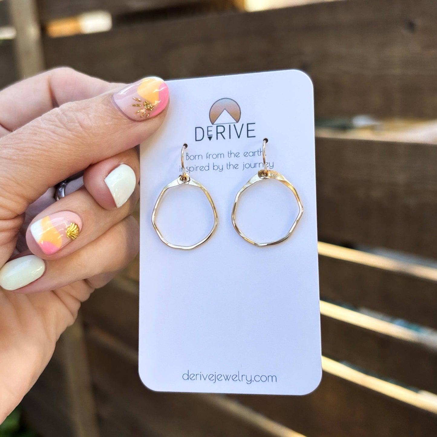 Organic Mini Hoop Earrings: Sterling Sliver