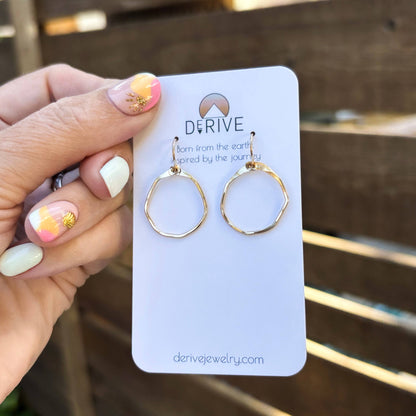 Organic Mini Hoop Earrings: Sterling Sliver