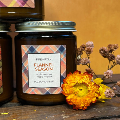 Flannel Season | 9oz Wood Wick Candle