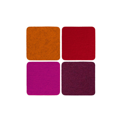 Bordeaux: Bierfilzl Merino Wool Felt Square Coasters