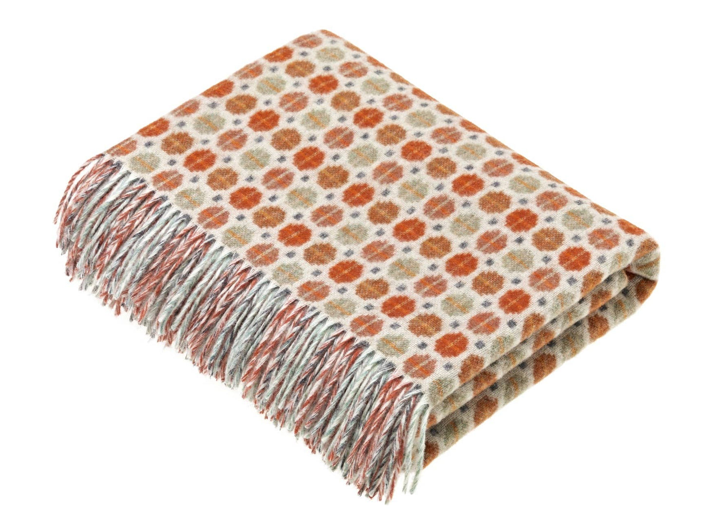 Saffron Merino Lambswool Throw- Made in England
