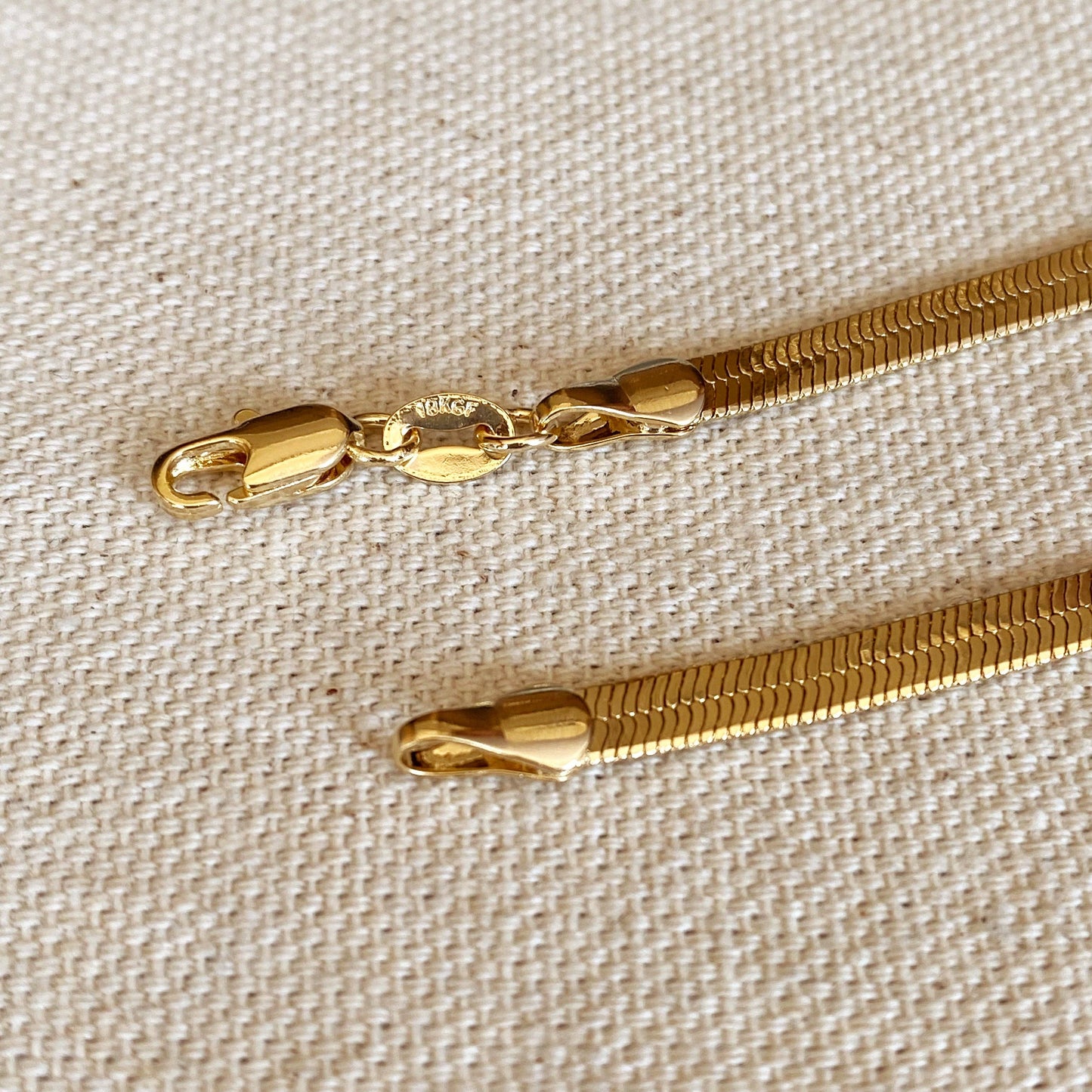 18k GF Herringbone Necklace 20 in