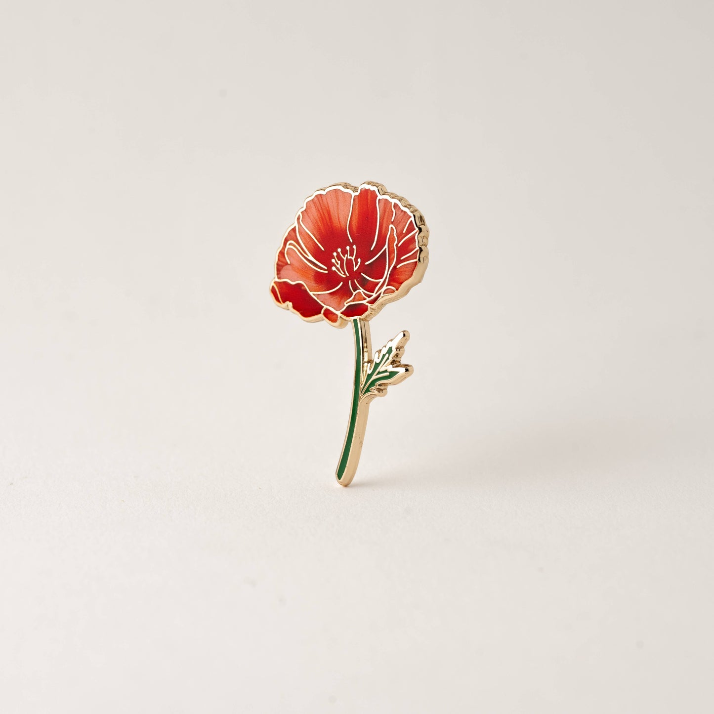 California Red Poppy Pin