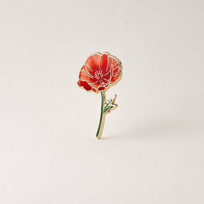 California Red Poppy Pin