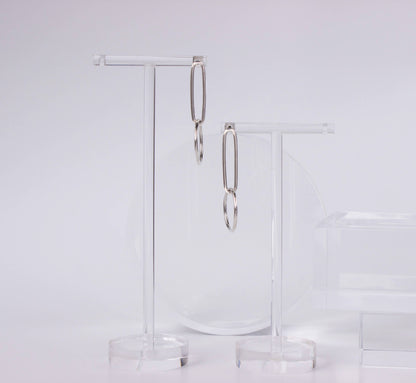 Long Link Earrings: Sterling Silver