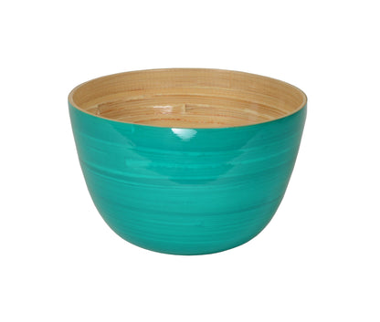 Bamboo Serving Bowl: Turquoise