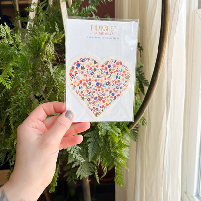 Sun Catcher Decal Heart
