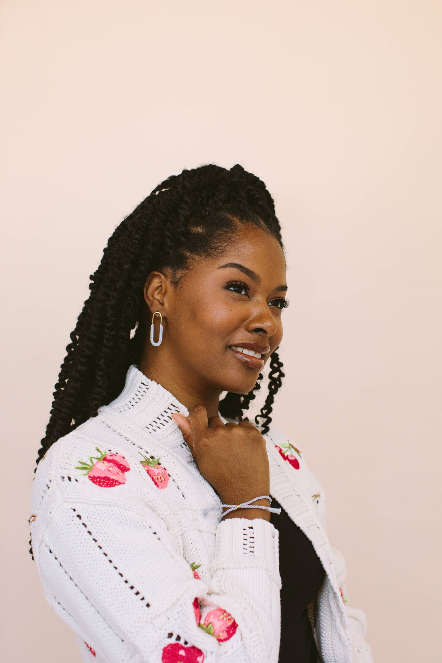 Macramé Link Earrings: Serenity