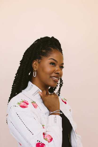 Macramé Link Earrings: Serenity